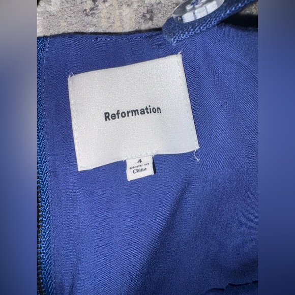 Reformation Lydia Linen Romper Blue - Size 4 - Picture 6 of 6